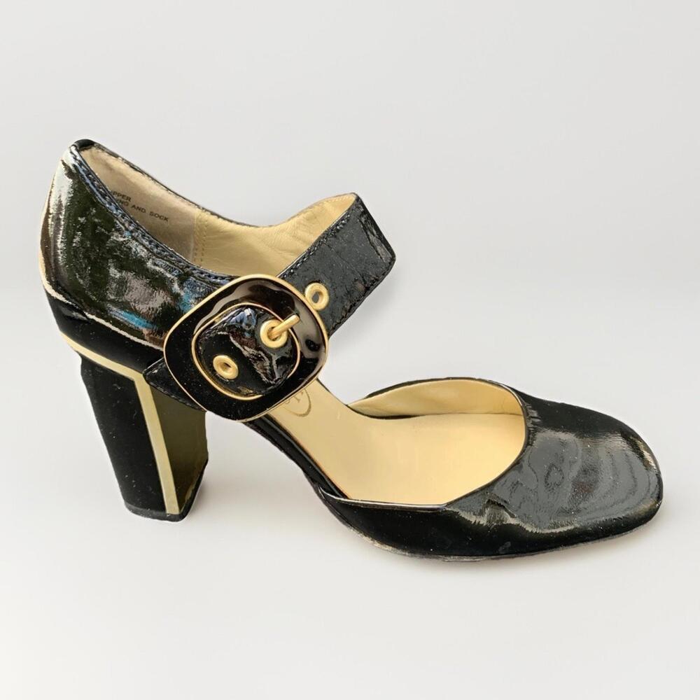 Ash Heels Sz 38 Or 8 Chunky Block Heel Buckle Schoolgirl Style Y2k